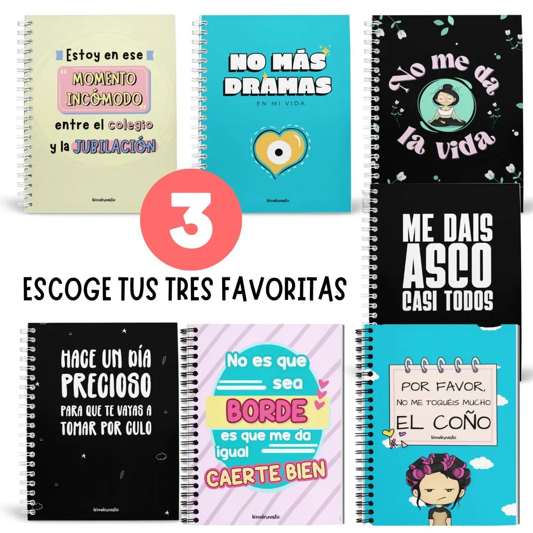 comprar-Pack de 3 libretas-wondernastic
