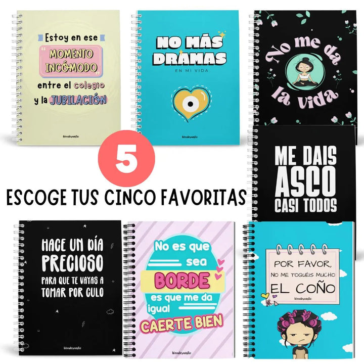 comprar-Pack de 5 libretas-wondernastic