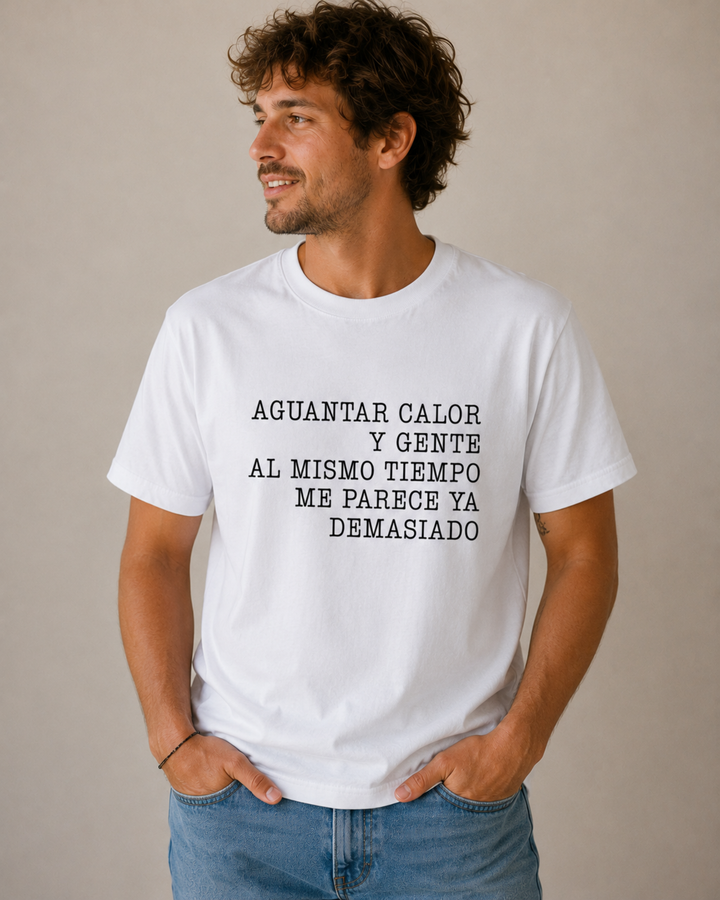 comprar-Camiseta Aguantar calor y gente al mismo tiempo-wondernastic
