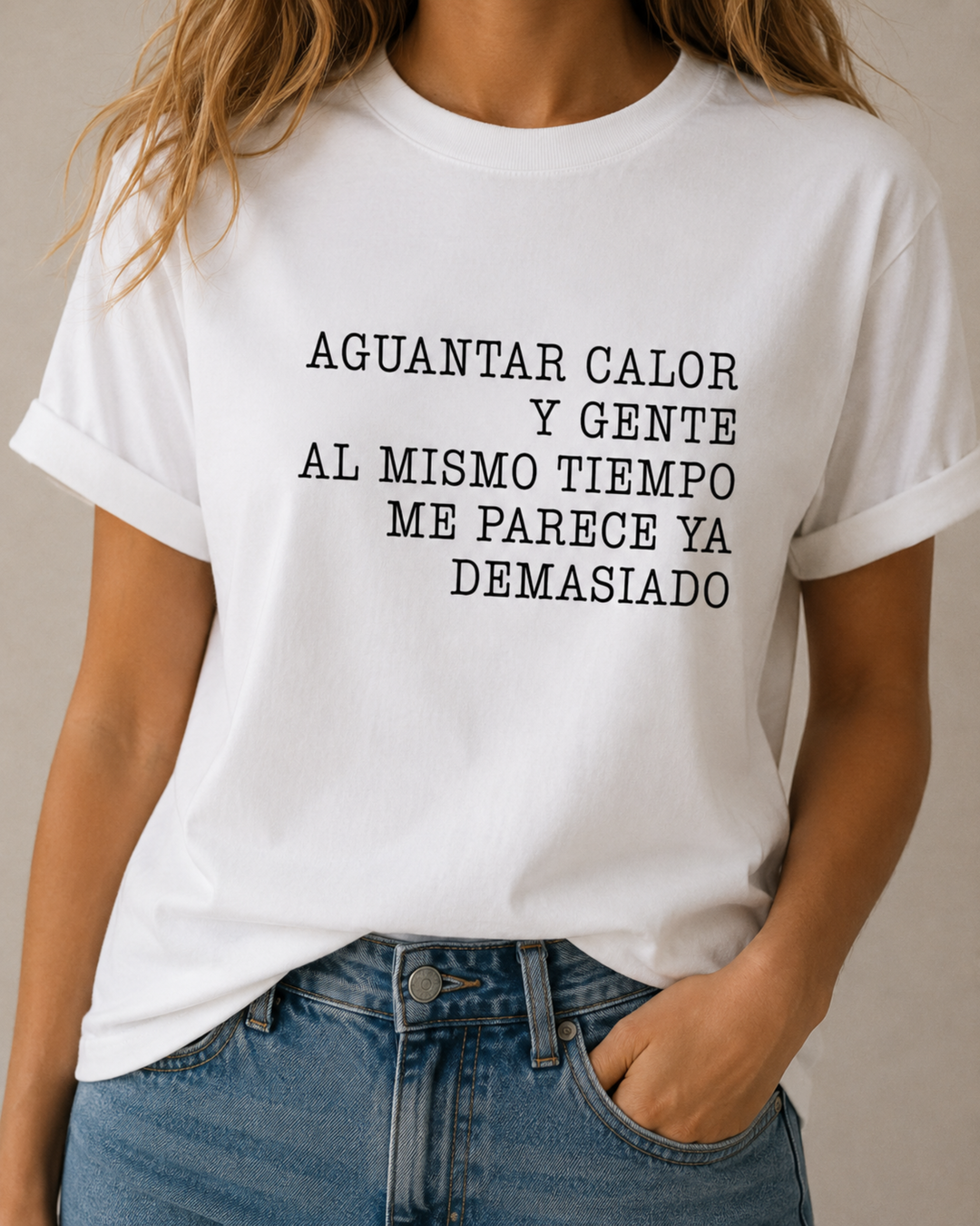 comprar-Camiseta Aguantar calor y gente al mismo tiempo-wondernastic
