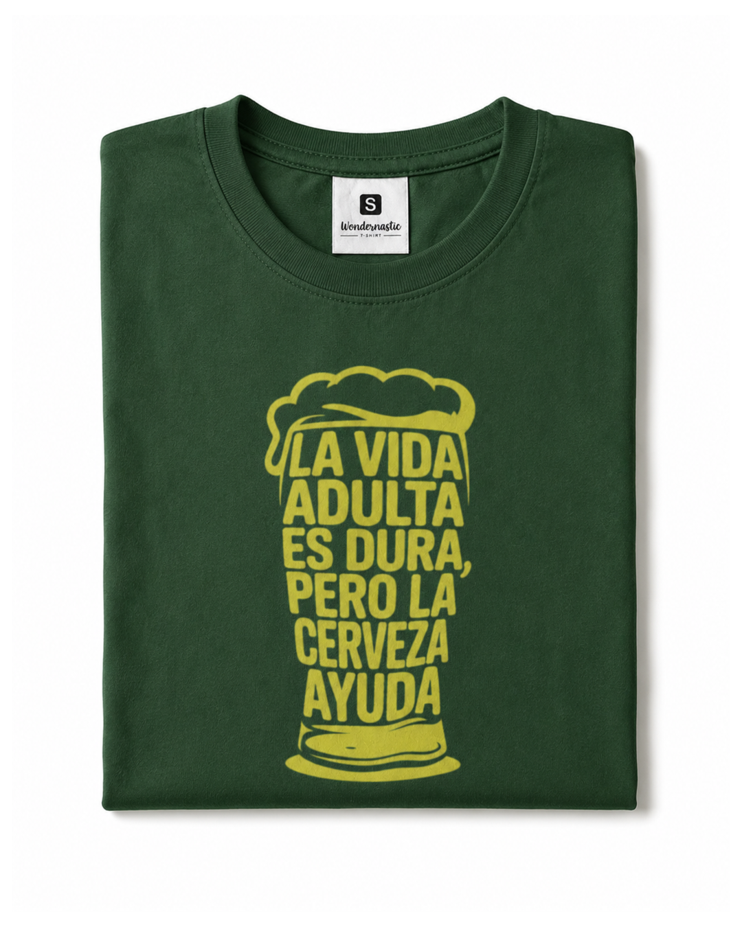 comprar-Camiseta La vida adulta es dura, pero la cerveza ayuda-wondernastic