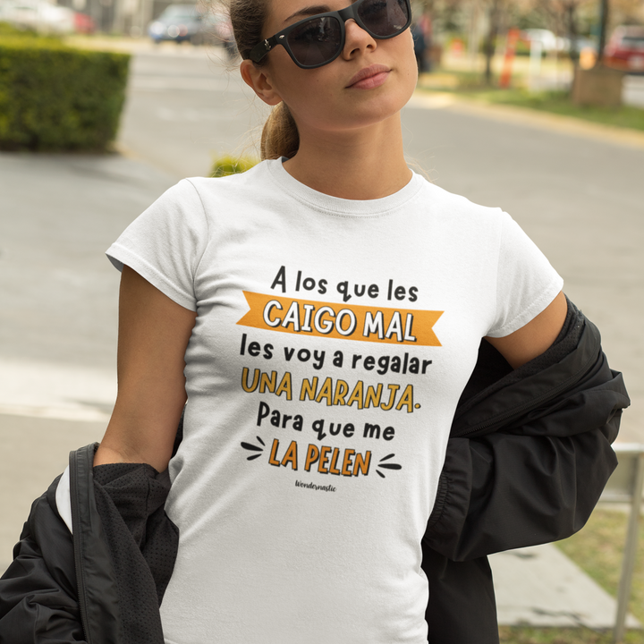 comprar-Camiseta Les voy a regalar una naranja-wondernastic