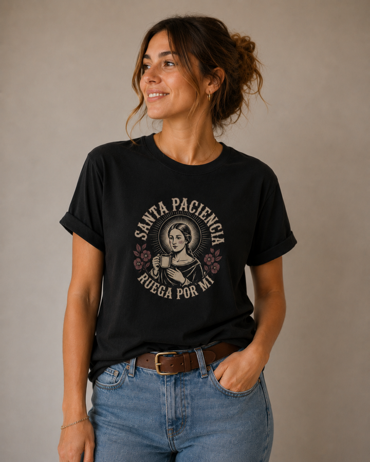 comprar-Camiseta Santa Paciencia, ruega por mí-wondernastic