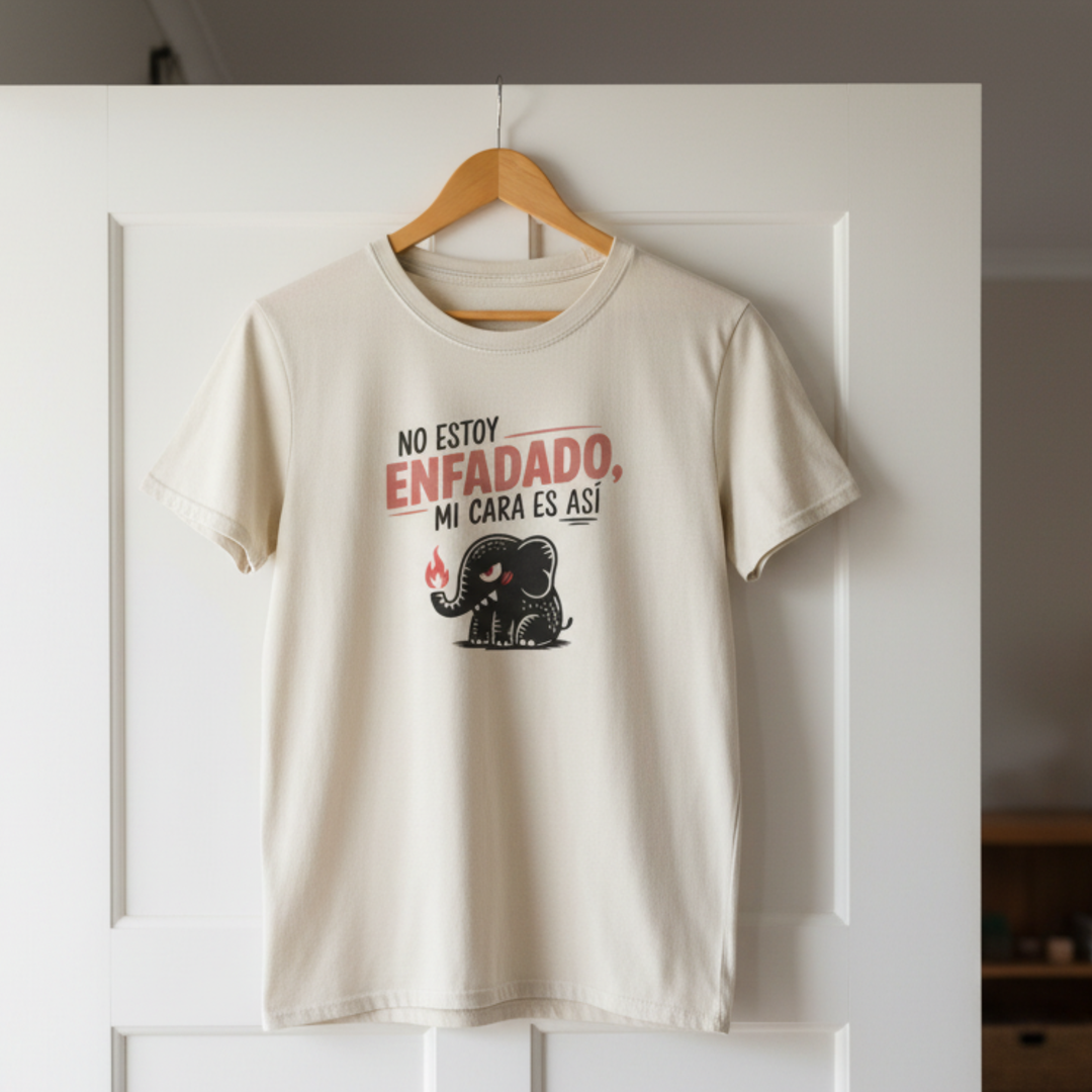 comprar-Camiseta No estoy enfadado, mi cara es así-wondernastic