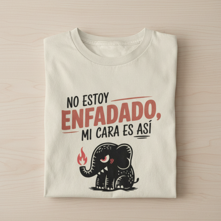 comprar-Camiseta No estoy enfadado, mi cara es así-wondernastic