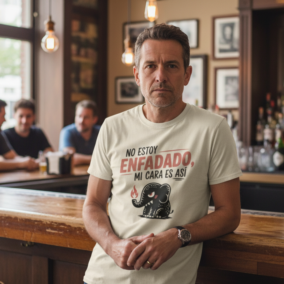 comprar-Camiseta No estoy enfadado, mi cara es así-wondernastic