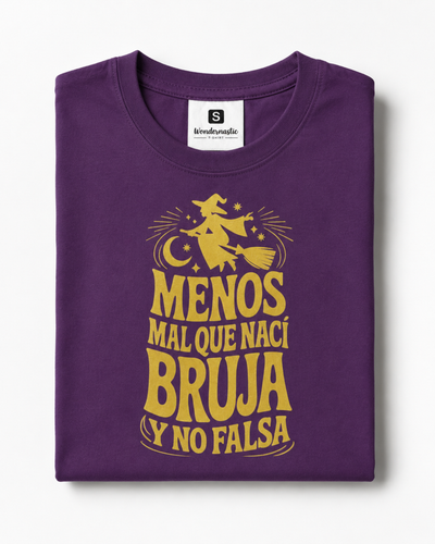 comprar-Camiseta Menos mal que nací bruja y no falsa-wondernastic