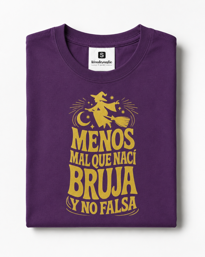 comprar-Camiseta Menos mal que nací bruja y no falsa-wondernastic