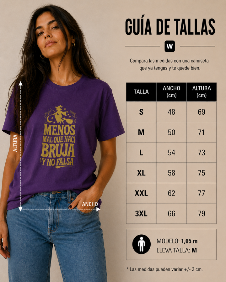 comprar-Camiseta Menos mal que nací bruja y no falsa-wondernastic
