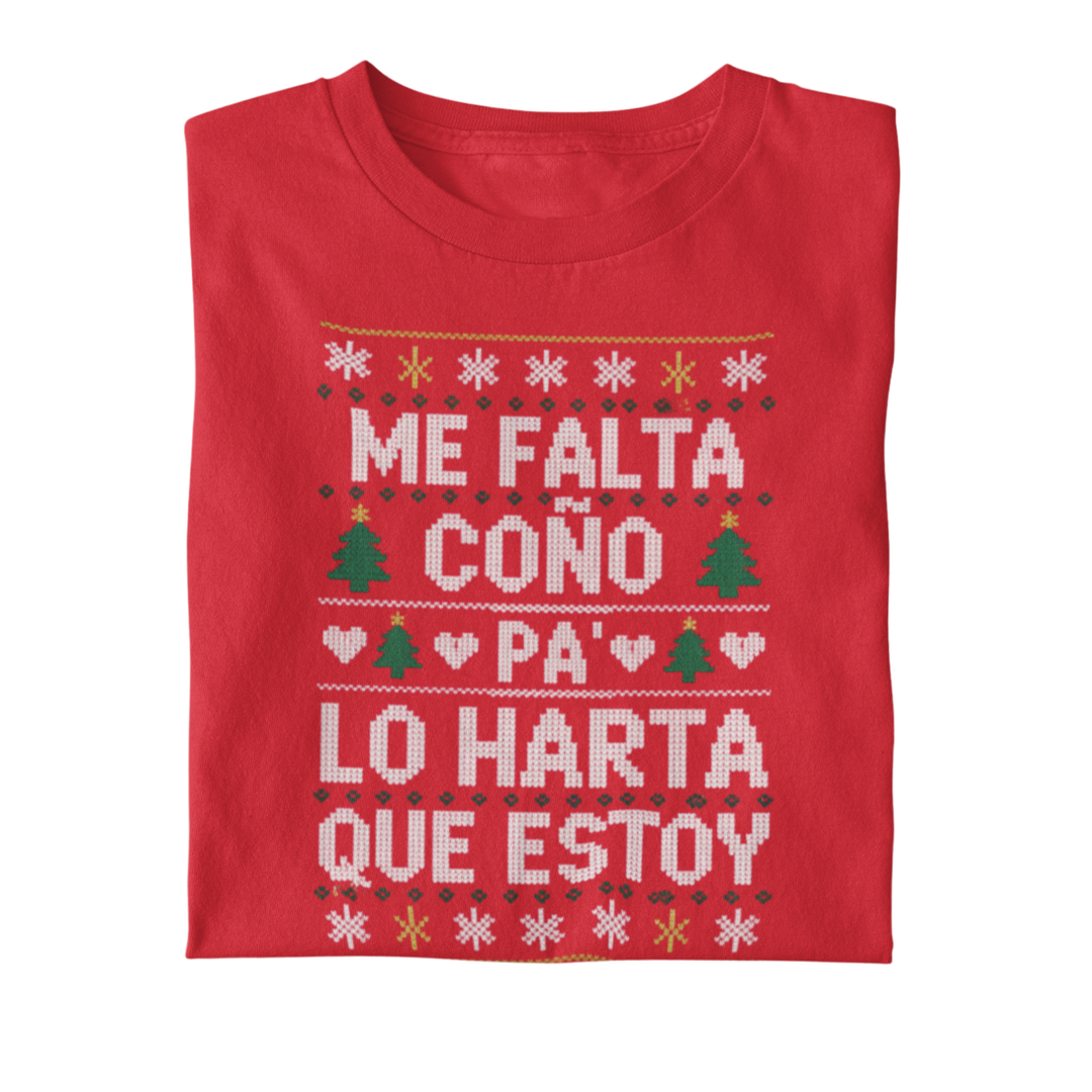 comprar-Camiseta Me falta coño pa’ lo harta que estoy – Especial Navidad-wondernastic