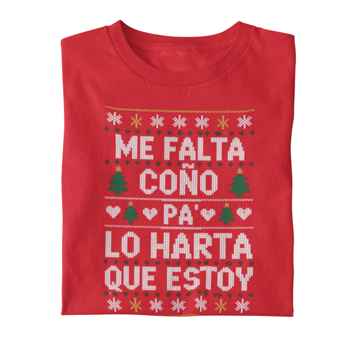 comprar-Camiseta Me falta coño pa’ lo harta que estoy – Especial Navidad-wondernastic