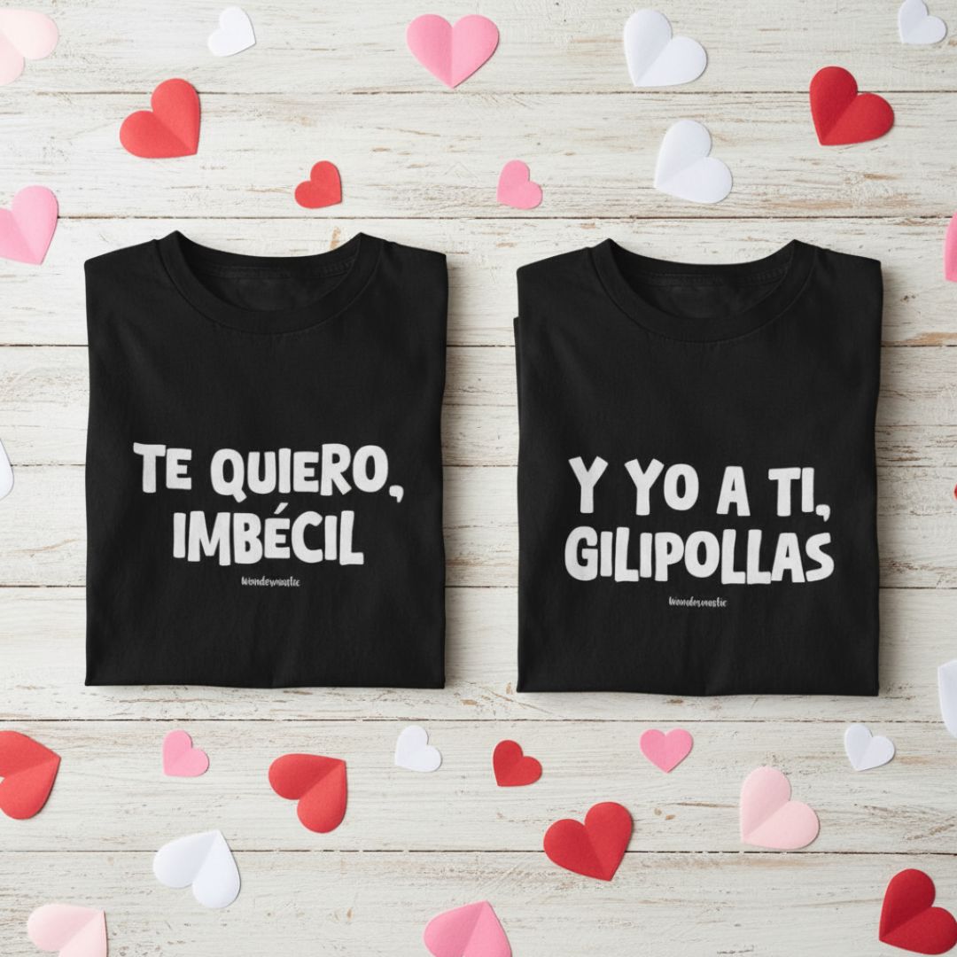 comprar-Camisetas a Duo: Te quiero imbecil, y yo a ti gilipollas-wondernastic