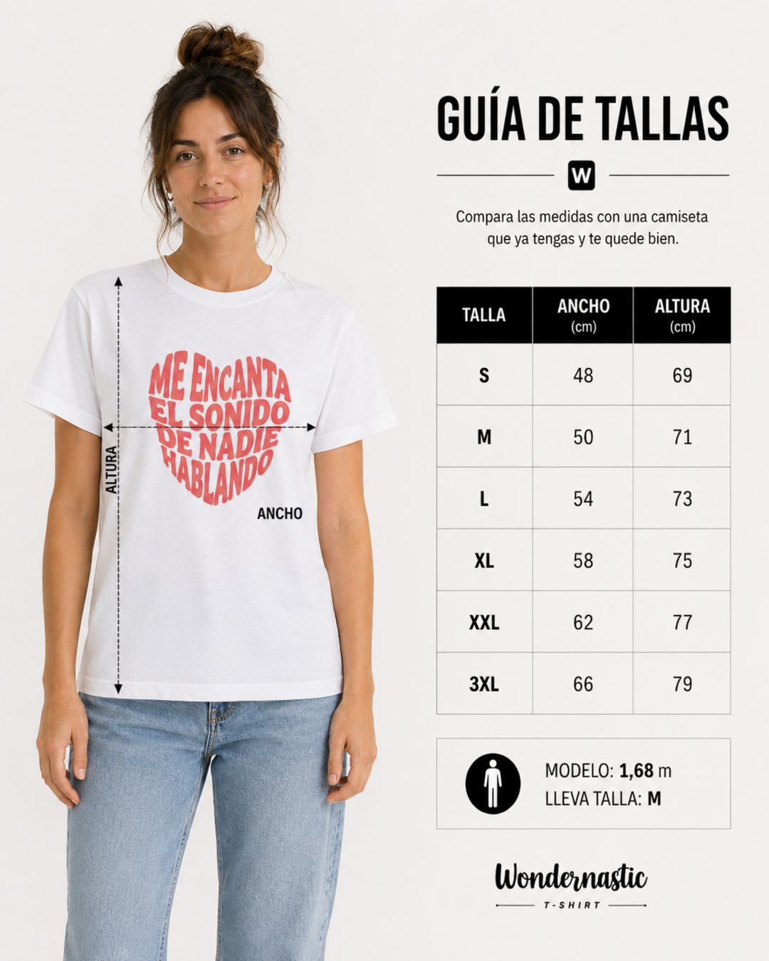 comprar-Camiseta Me encanta el sonido de nadie hablando-wondernastic
