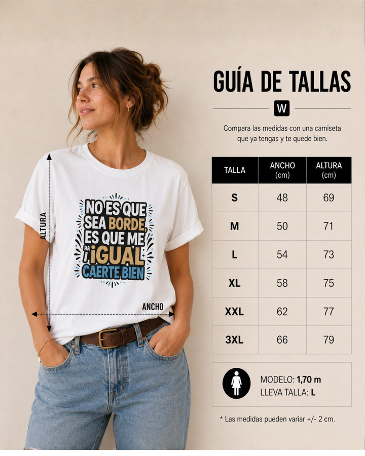 comprar-Camiseta No es que sea borde-wondernastic