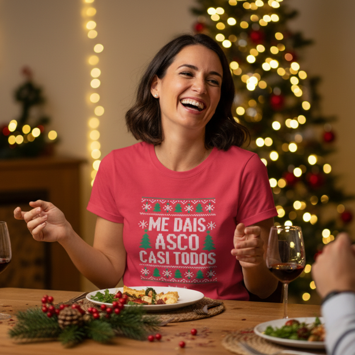 comprar-Camiseta Me dais asco casi todos – Especial Navidad-wondernastic
