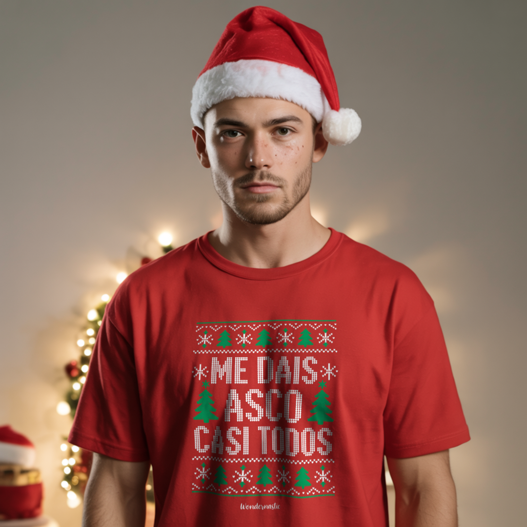 comprar-Camiseta Me dais asco casi todos – Especial Navidad-wondernastic