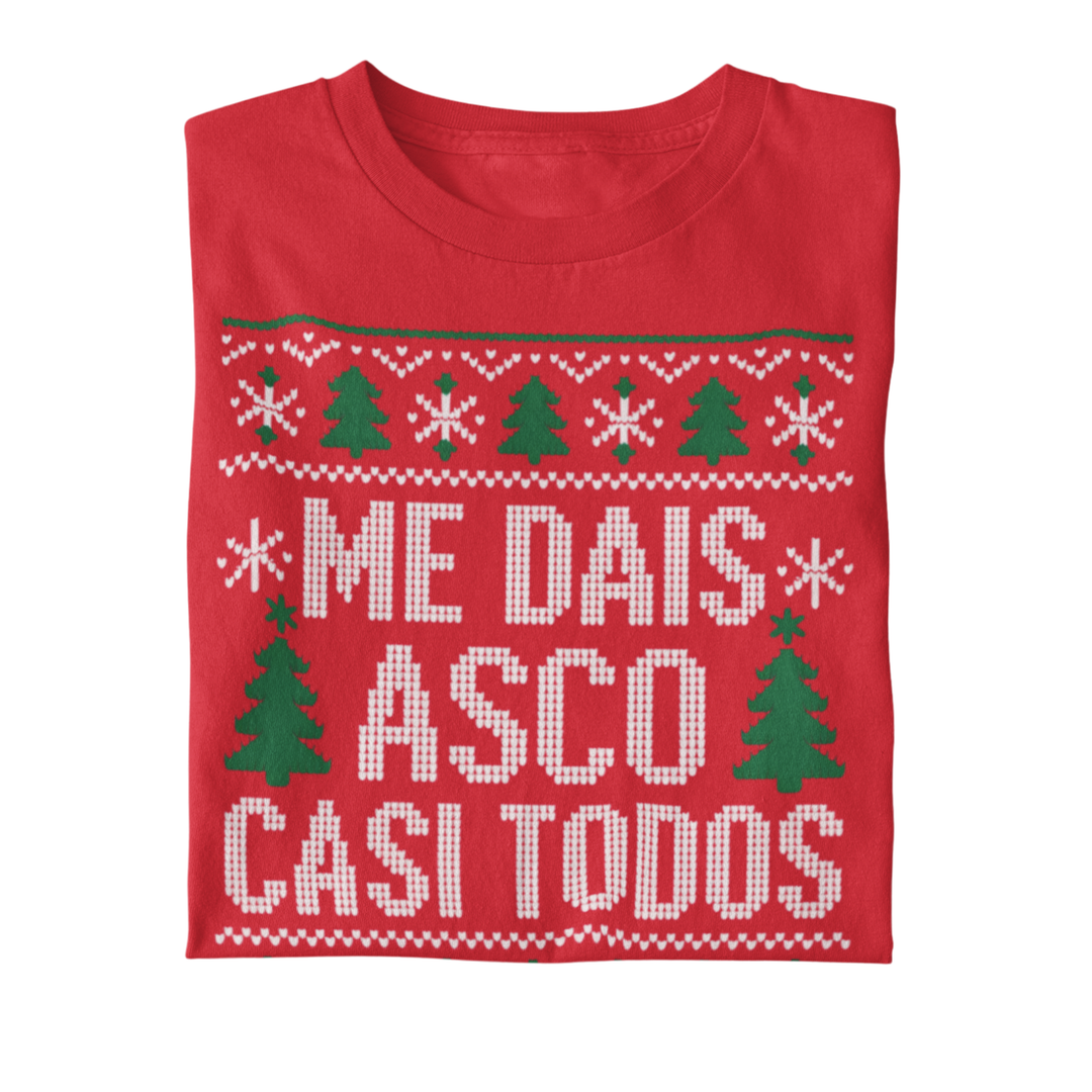 comprar-Camiseta Me dais asco casi todos – Especial Navidad-wondernastic