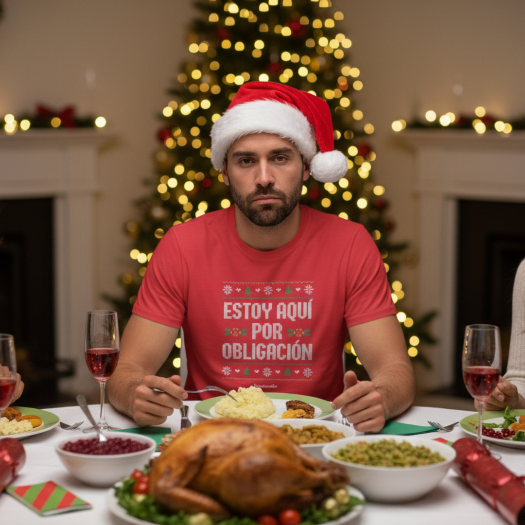 comprar-Camiseta Estoy aquí por obligación – Especial Navidad-wondernastic