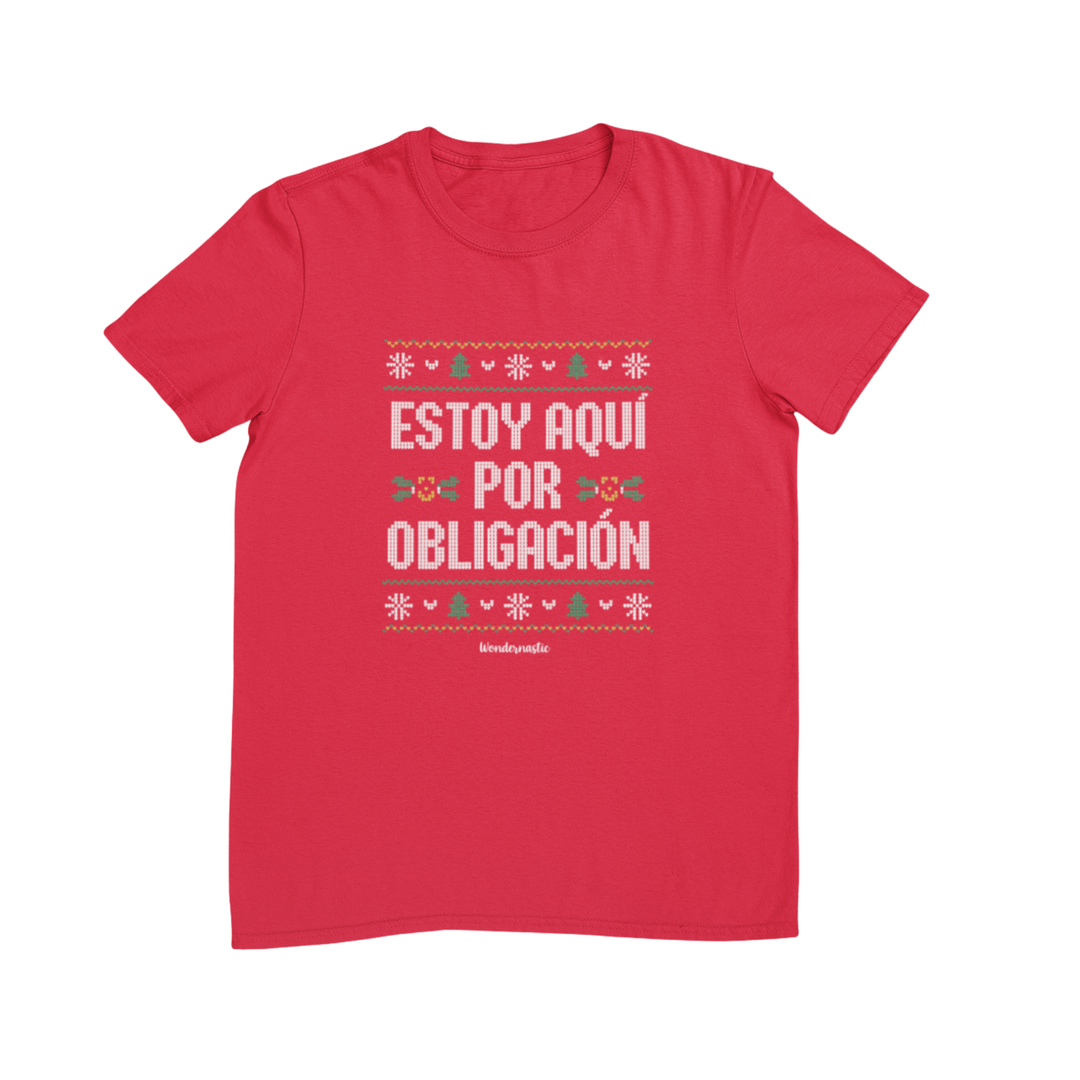 comprar-Camiseta Estoy aquí por obligación – Especial Navidad-wondernastic
