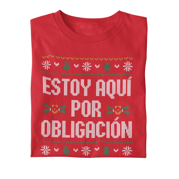 comprar-Camiseta Estoy aquí por obligación – Especial Navidad-wondernastic