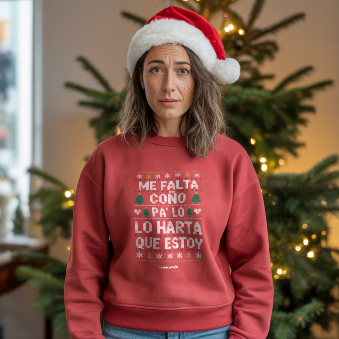 comprar-Sudadera Me falta coño pa’ lo harta que estoy – Especial Navidad-wondernastic