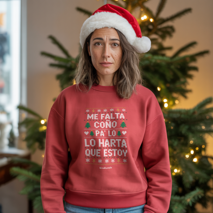 comprar-Sudadera Me falta coño pa’ lo harta que estoy – Especial Navidad-wondernastic