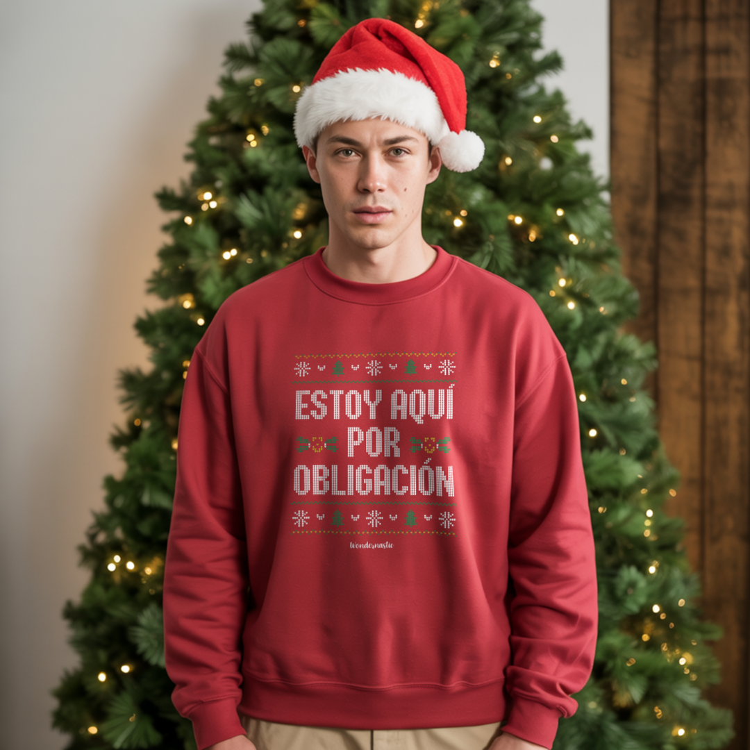 comprar-Sudadera Estoy aquí por obligación – Especial Navidad-wondernastic