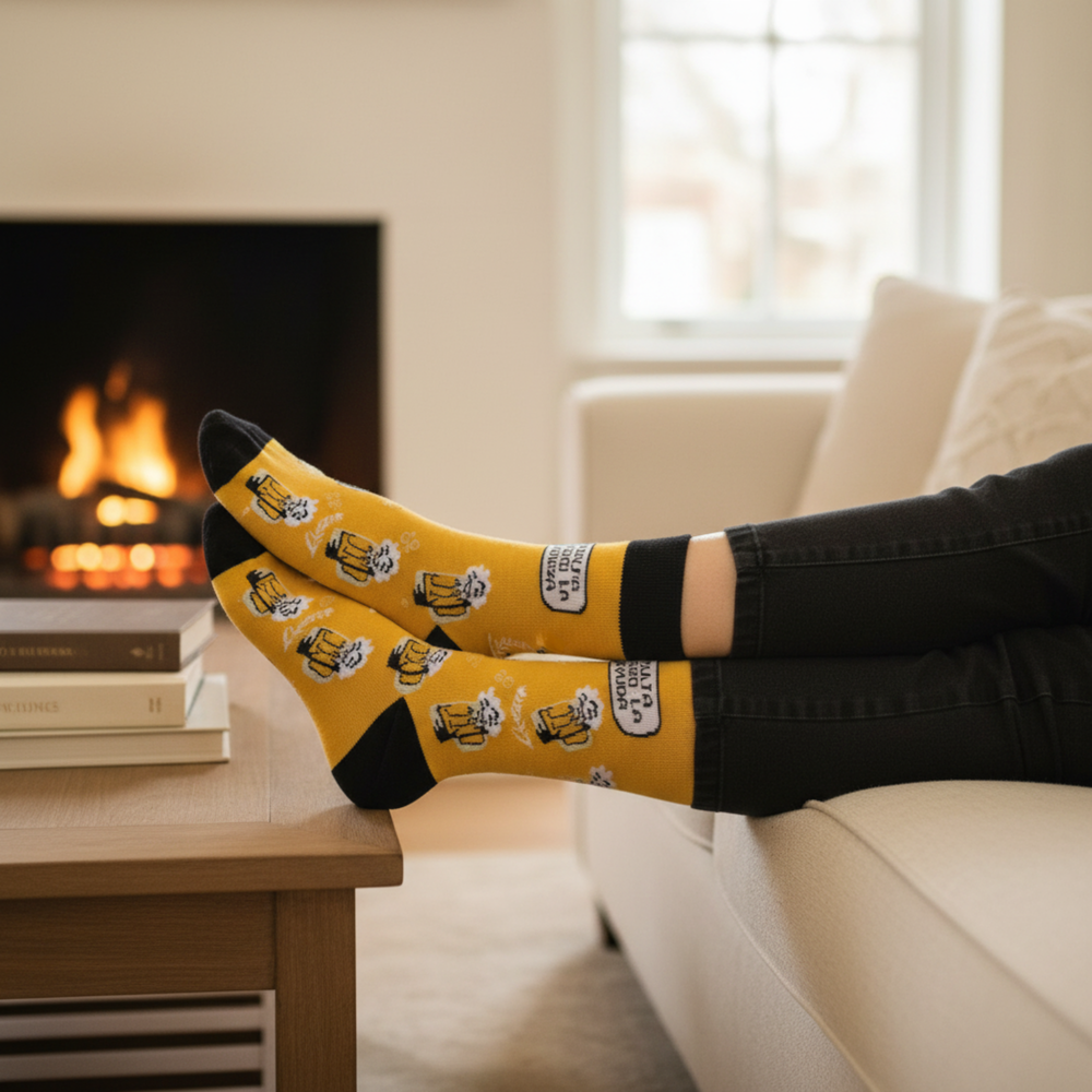 comprar-Calcetines La vida adulta es dura, pero la cerveza ayuda-wondernastic