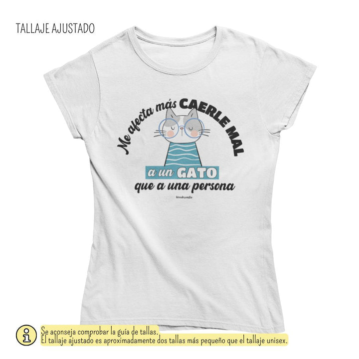 comprar-Camiseta Me afecta más caerle mal a un gato-wondernastic