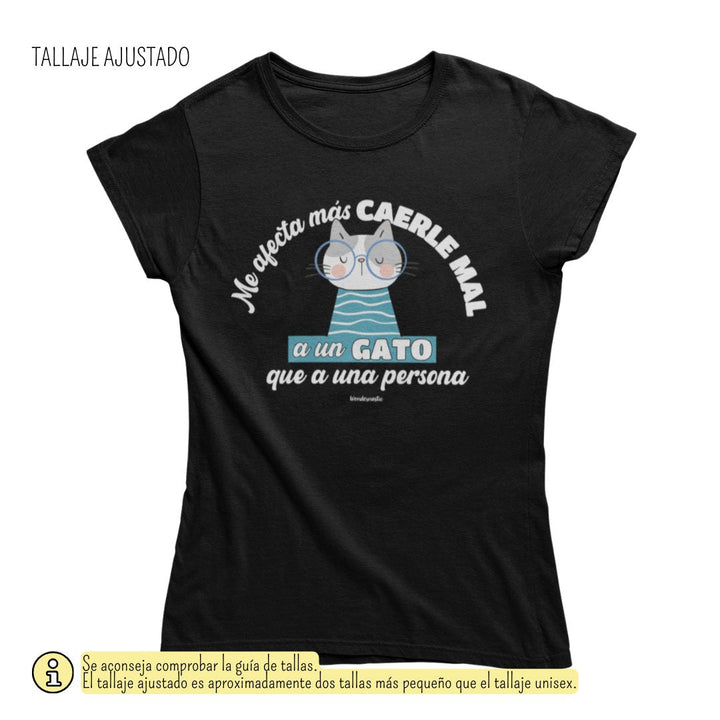 comprar-Camiseta Me afecta más caerle mal a un gato-wondernastic