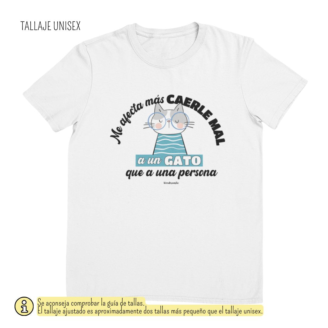 comprar-Camiseta Me afecta más caerle mal a un gato-wondernastic