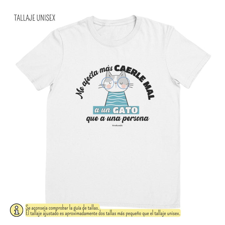 comprar-Camiseta Me afecta más caerle mal a un gato-wondernastic