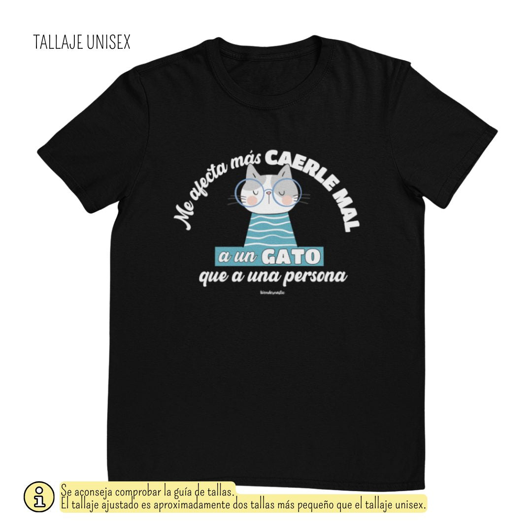 comprar-Camiseta Me afecta más caerle mal a un gato-wondernastic