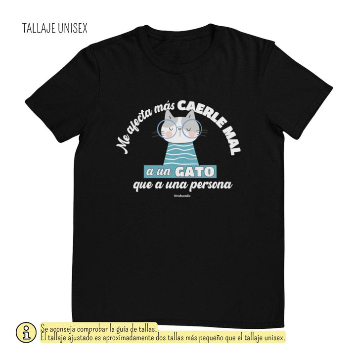 comprar-Camiseta Me afecta más caerle mal a un gato-wondernastic