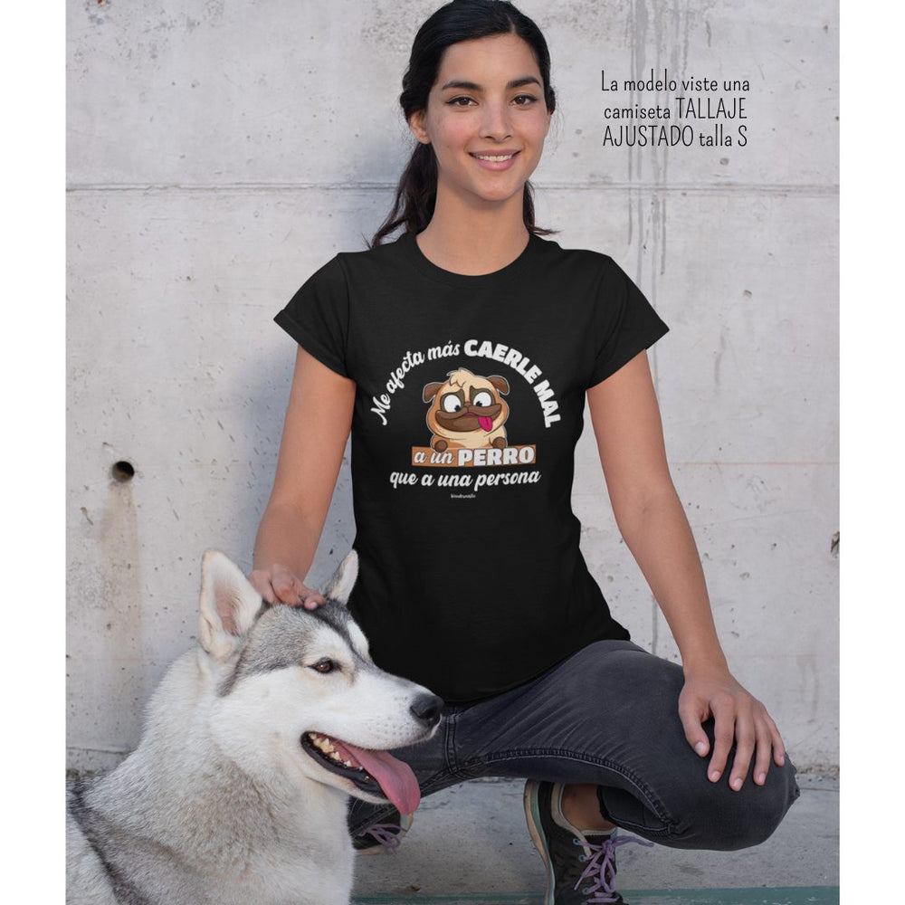 comprar-Camiseta Me afecta más caerle mal a un perro-wondernastic