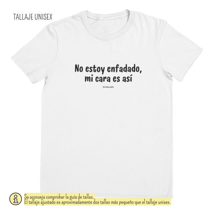 comprar-Camiseta no estoy enfadado, mi cara es así-wondernastic