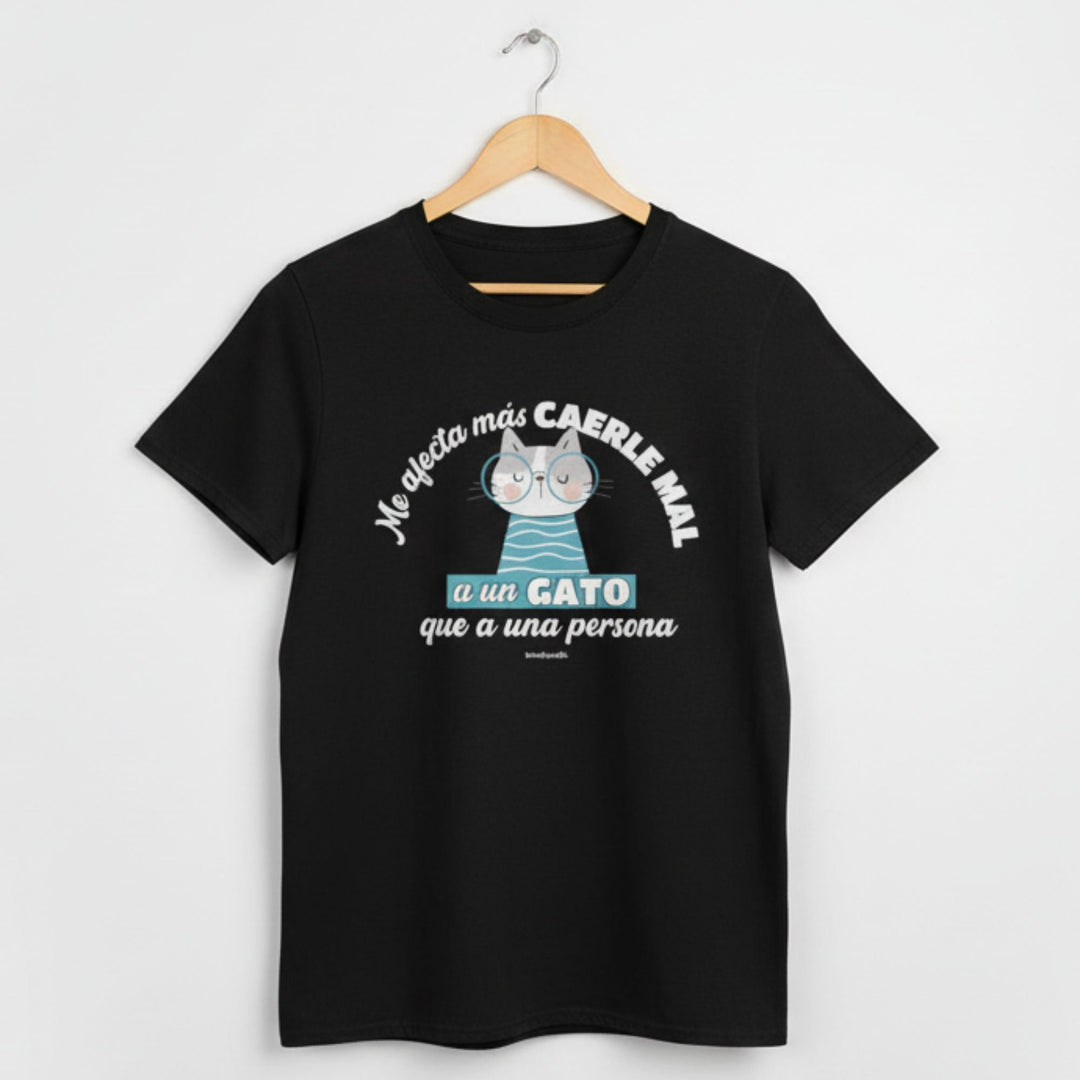 comprar-Camiseta Me afecta más caerle mal a un gato-wondernastic