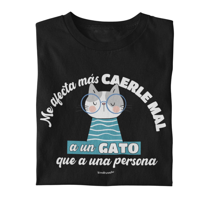 comprar-Camiseta Me afecta más caerle mal a un gato-wondernastic