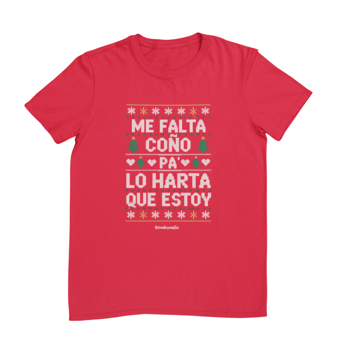comprar-Camiseta Me falta coño pa’ lo harta que estoy – Especial Navidad-wondernastic