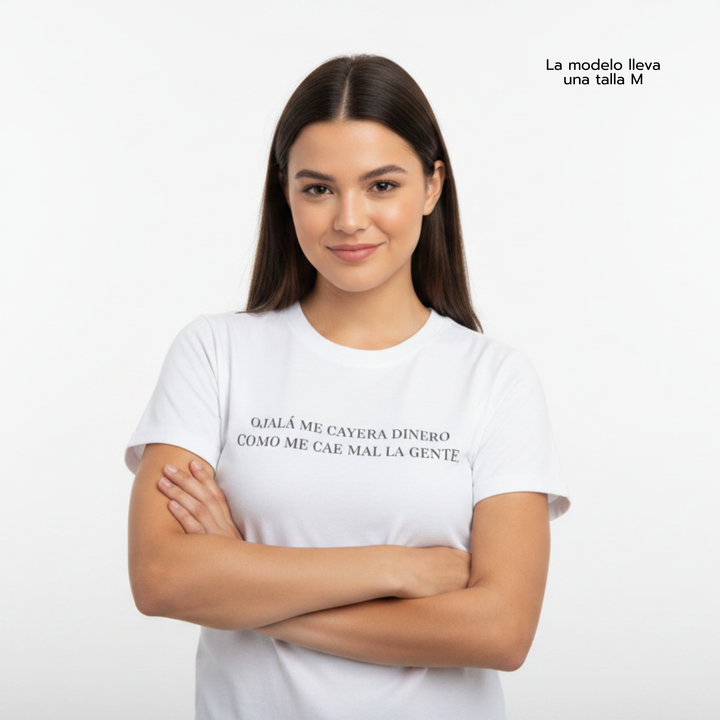 comprar-Camiseta - Ojalá me cayera dinero como me cae mal la gente-wondernastic