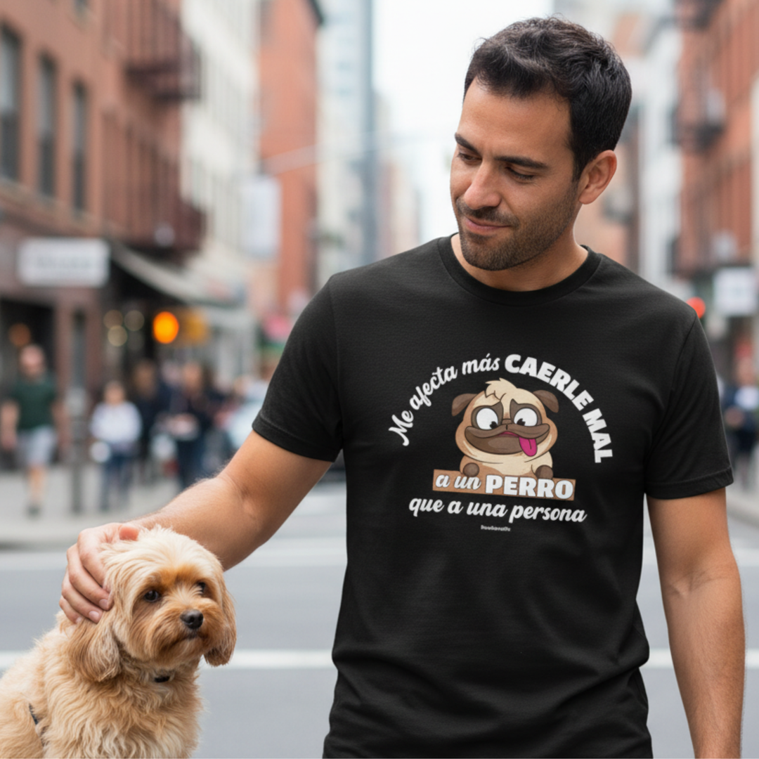 comprar-Camiseta Me afecta más caerle mal a un perro-wondernastic