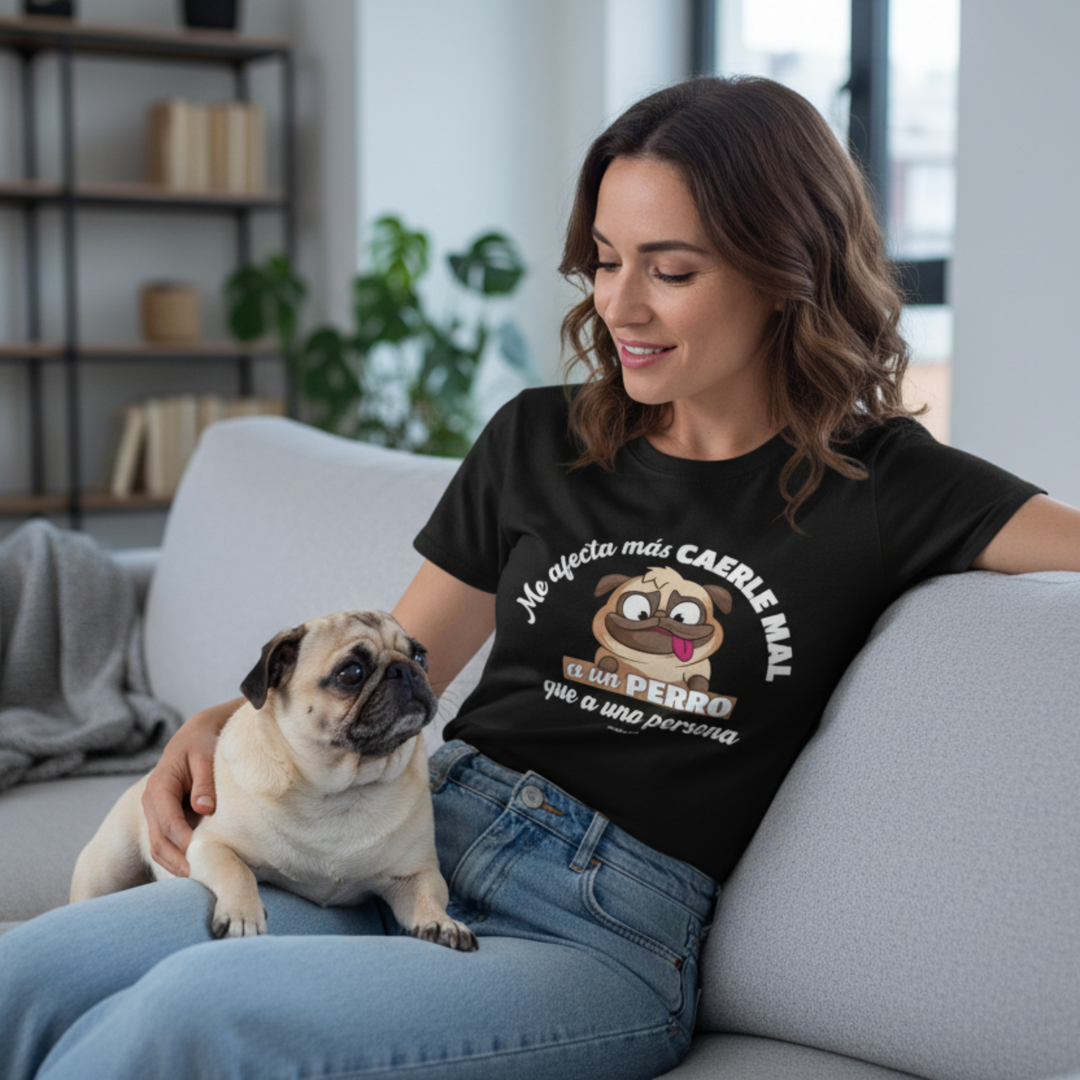 comprar-Camiseta Me afecta más caerle mal a un perro-wondernastic