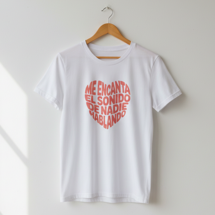 comprar-Camiseta Me encanta el sonido de nadie hablando-wondernastic