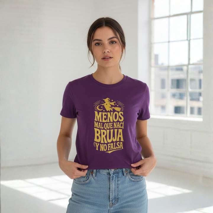 comprar-Camiseta Menos mal que nací bruja y no falsa-wondernastic