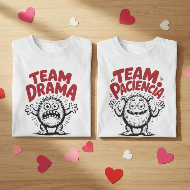 Camisetas en Dúo – Team Drama / Team Paciencia