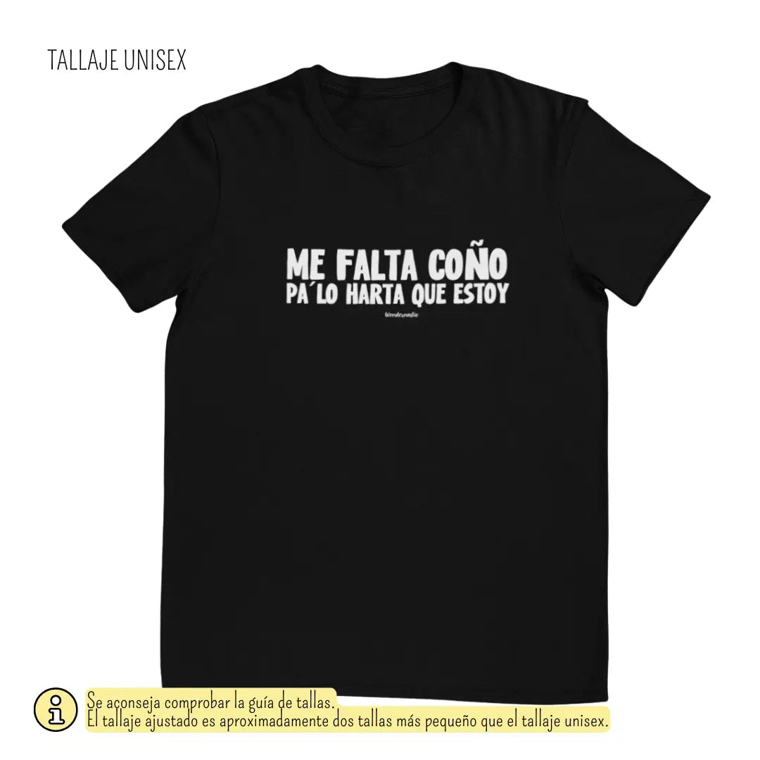 comprar-Camiseta Me falta coño pa lo harta que estoy-wondernastic