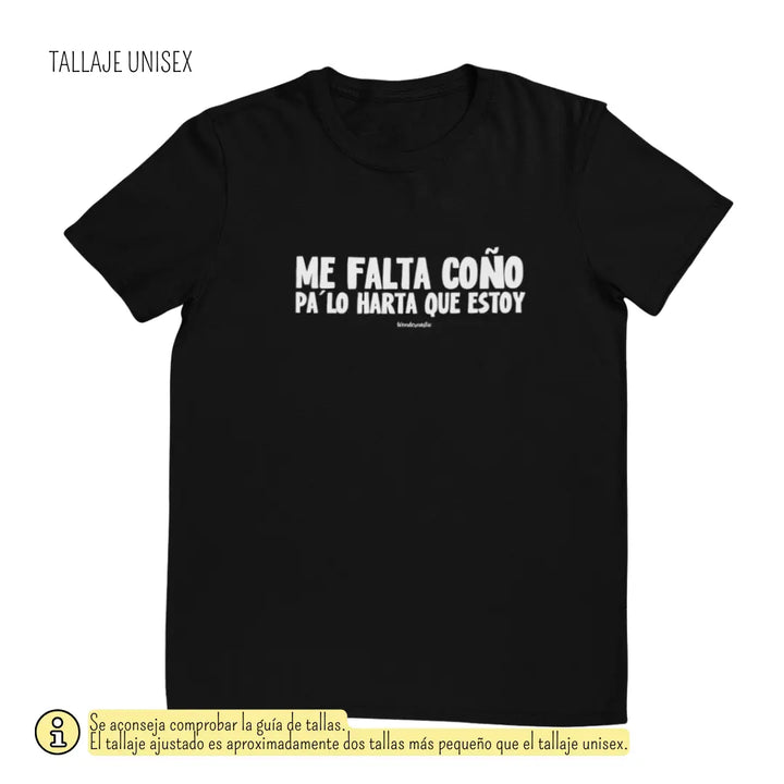 comprar-Camiseta Me falta coño pa lo harta que estoy-wondernastic