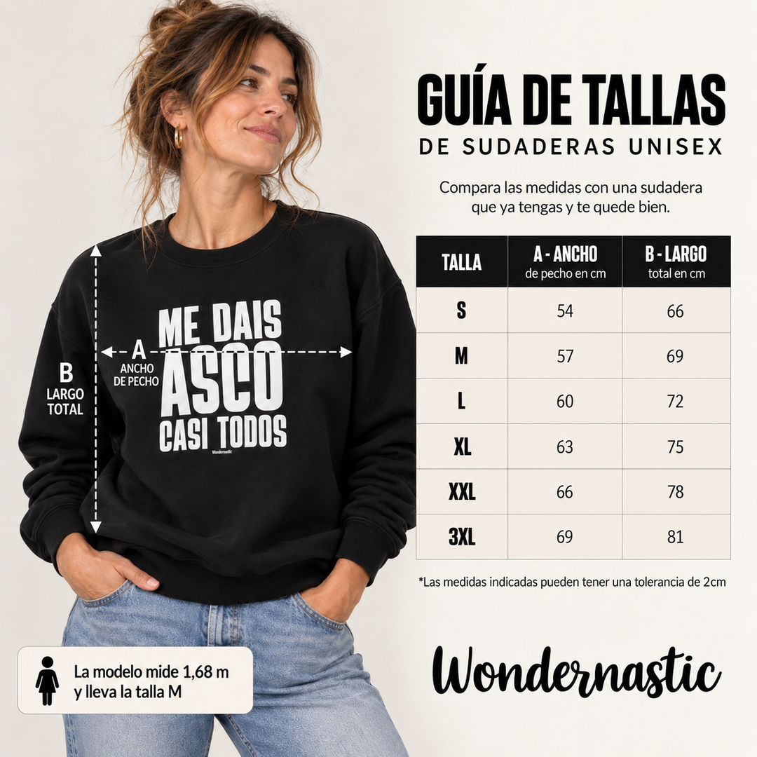 comprar-Sudadera Me dais asco casi todos-wondernastic