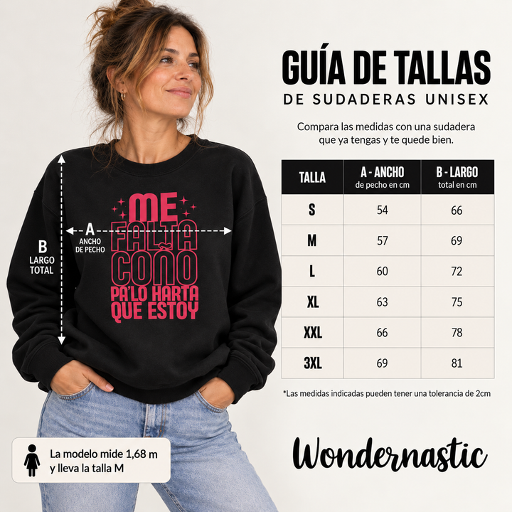 comprar-Sudadera Me falta coño pa lo harta que estoy-wondernastic