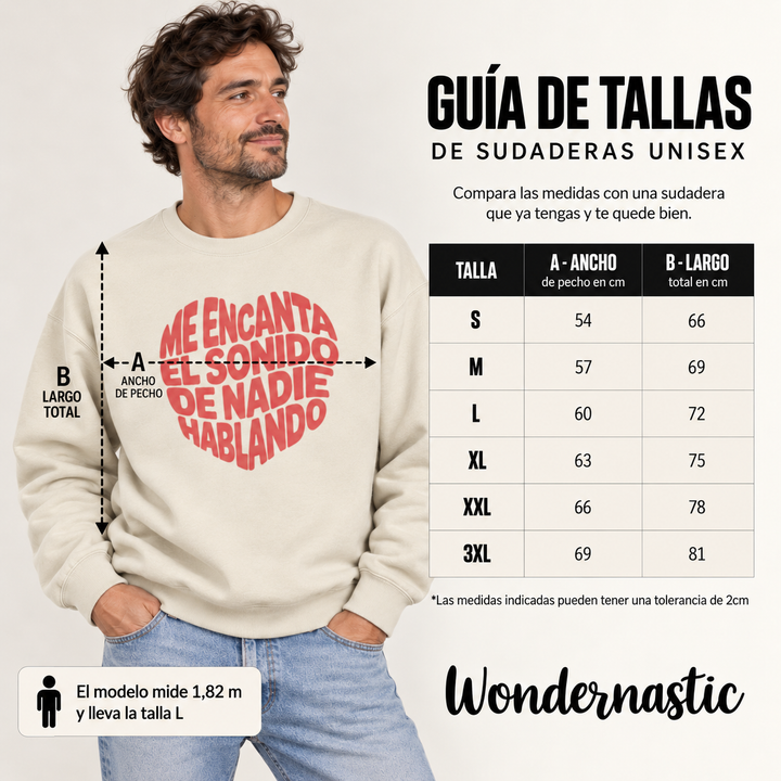 comprar-Sudadera Me encanta el sonido de nadie hablando-wondernastic